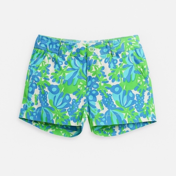 Lilly Pulitzer Pants - Lilly Pulitzer Green and Blue Floral Shorts